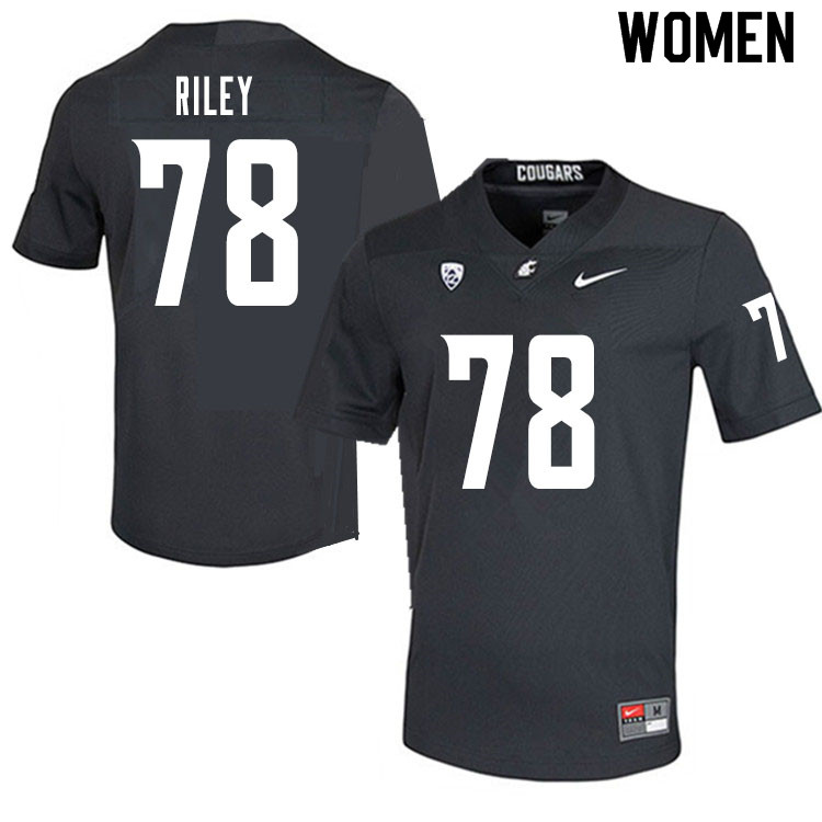 Women #78 Syr Riley Washington State Cougars College Football Jerseys Sale-Charcoal
